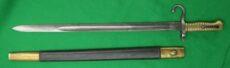 Vetterli 1870 early version brass handle sword bayonet